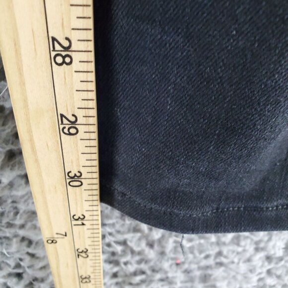 American Eagle Outfitters Jeans Mens 38x36 Black Stacked Skinny Distressed - Picture 9 of 14